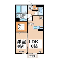 レスポワールTSURUの物件間取画像